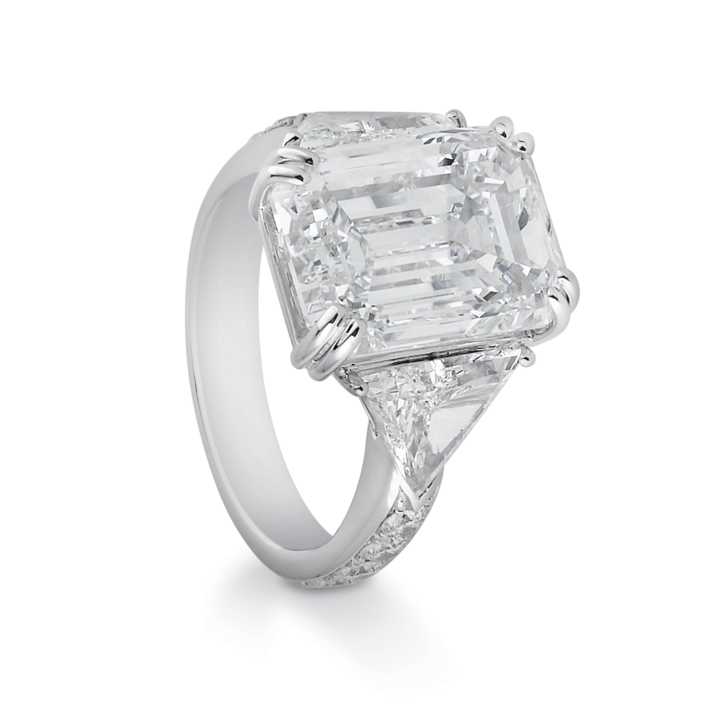 Engagement Ring, Emerald Cut