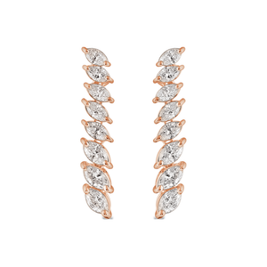 Boucles d’oreilles Aionia taille marquise en or rose par George Hakim