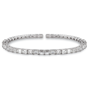 Bracelet Aionia taille émeraude, petit modèle, en or blanc par George Hakim