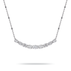 Pendentif Aionia taille ovale en or blanc par George Hakim