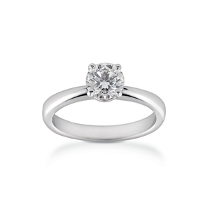 Bague de fiançailles, taille brillant, en or blanc par George Hakim