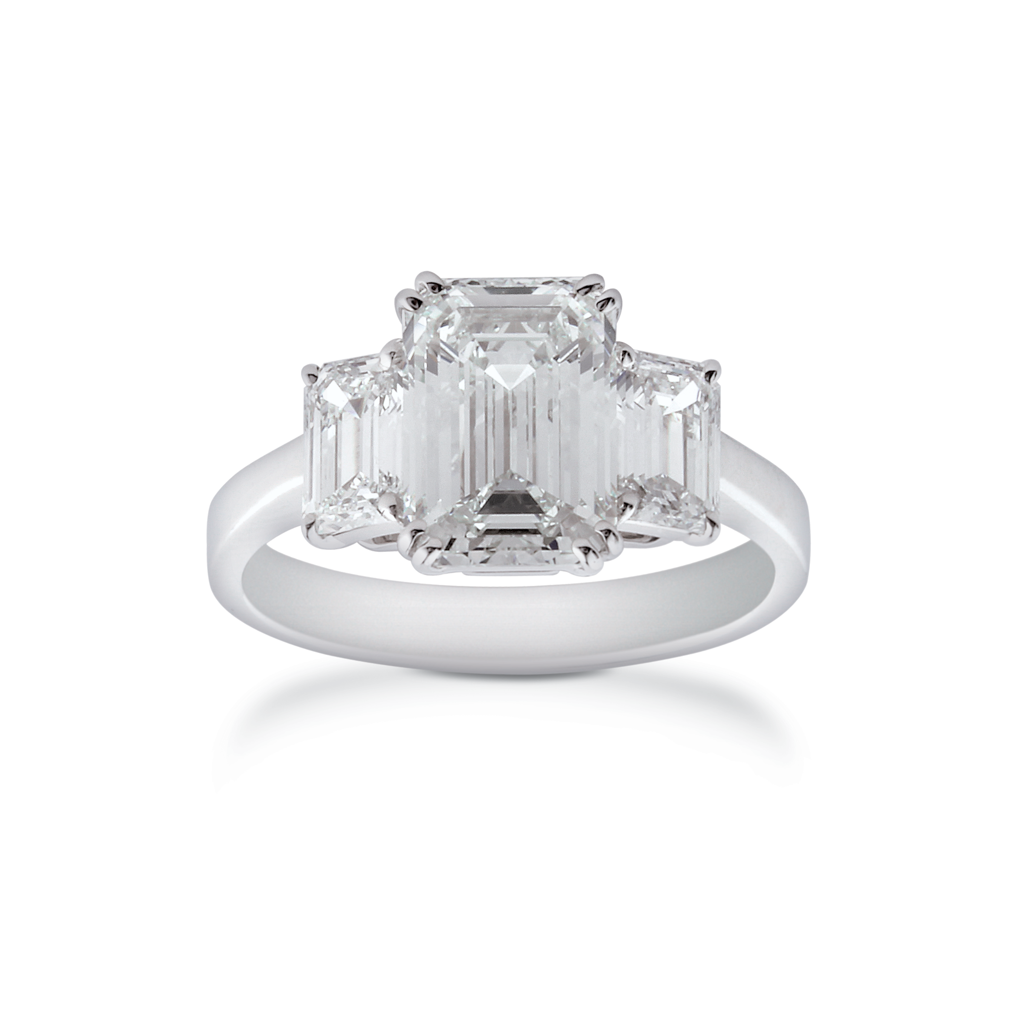 Engagement Ring, Emerald Cut