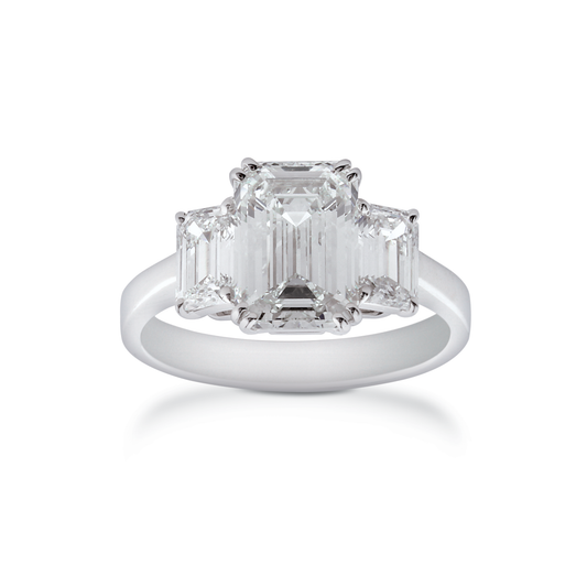 Engagement Ring, Emerald Cut