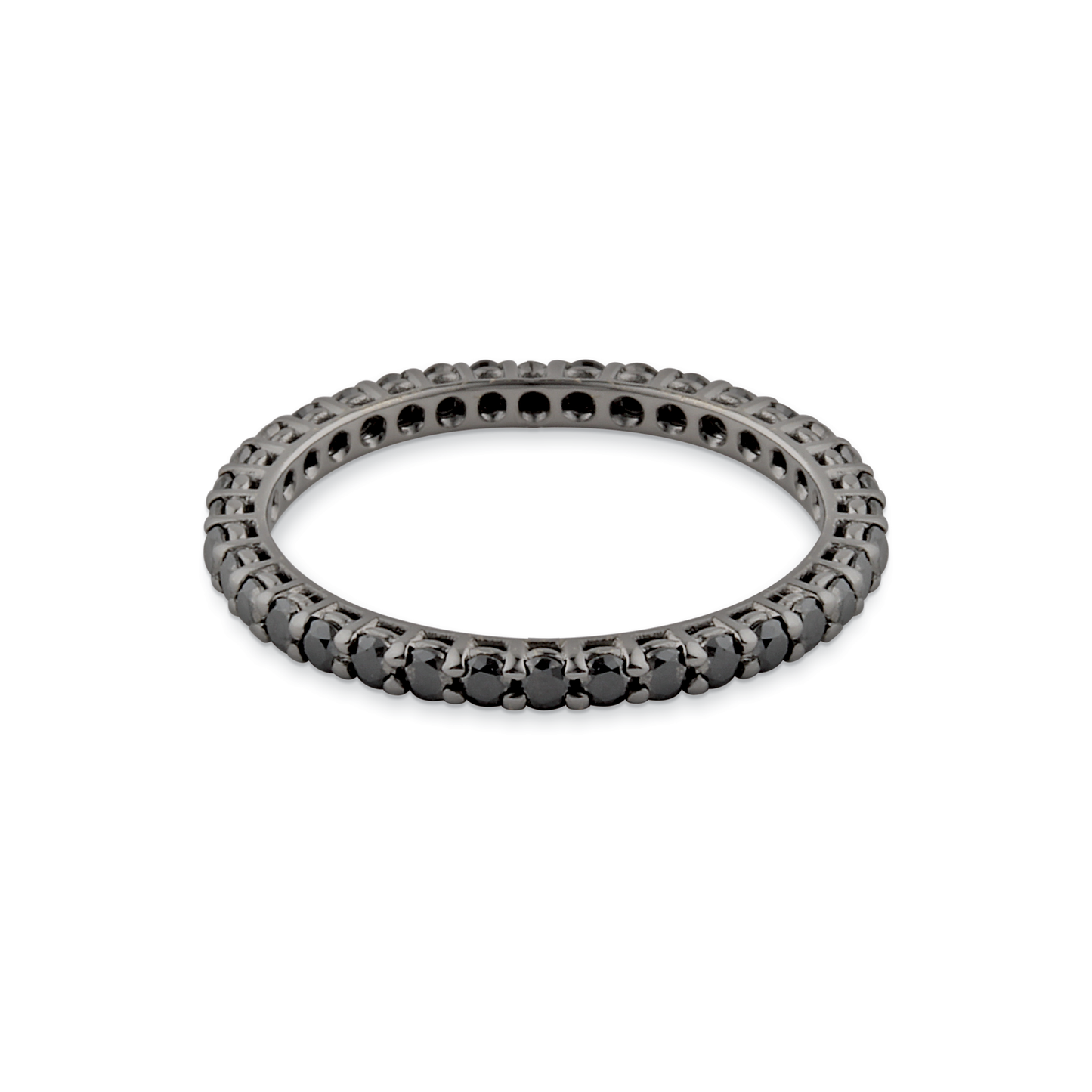 Black Wedding Band, Round, 0.02