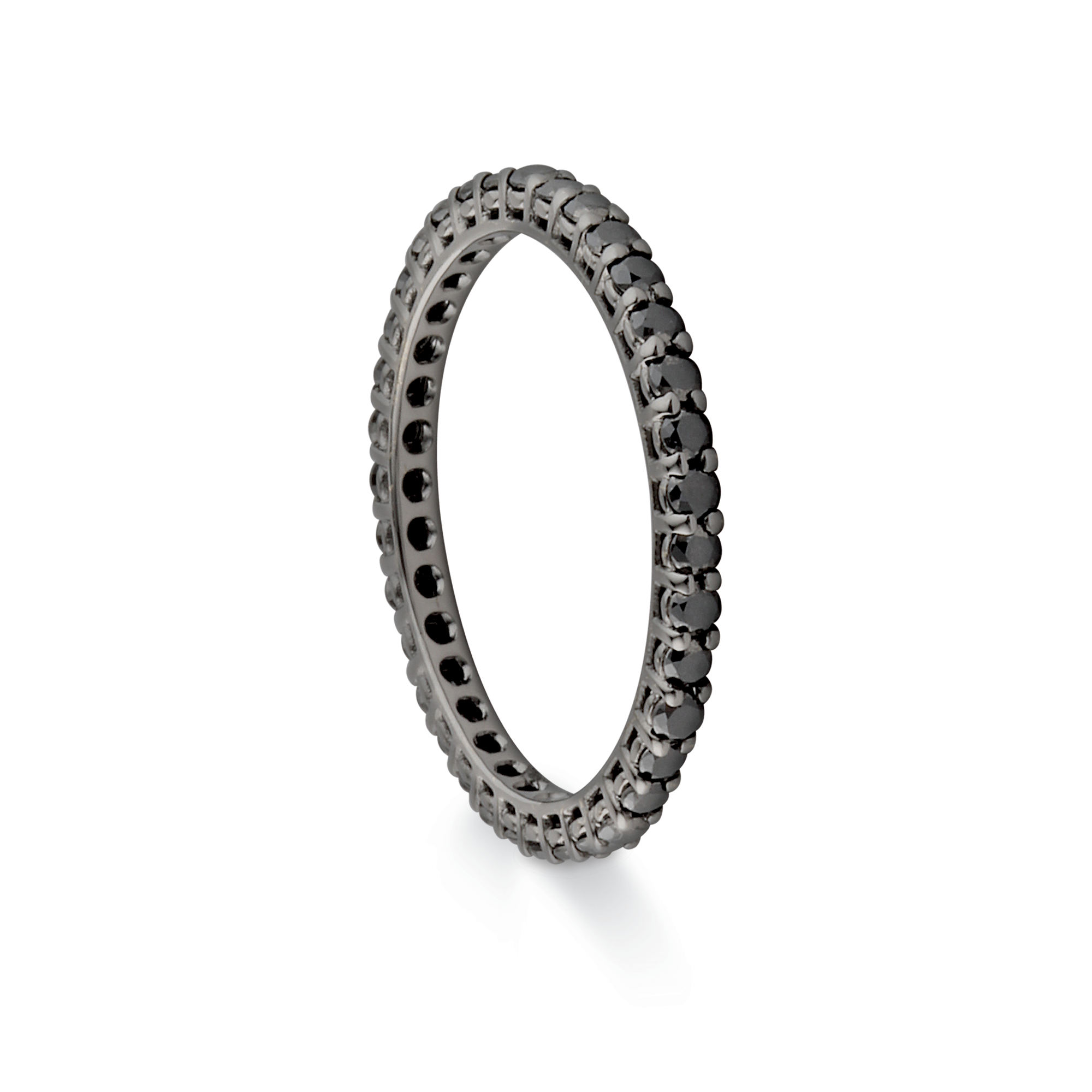 Black Wedding Band, Round, 0.02
