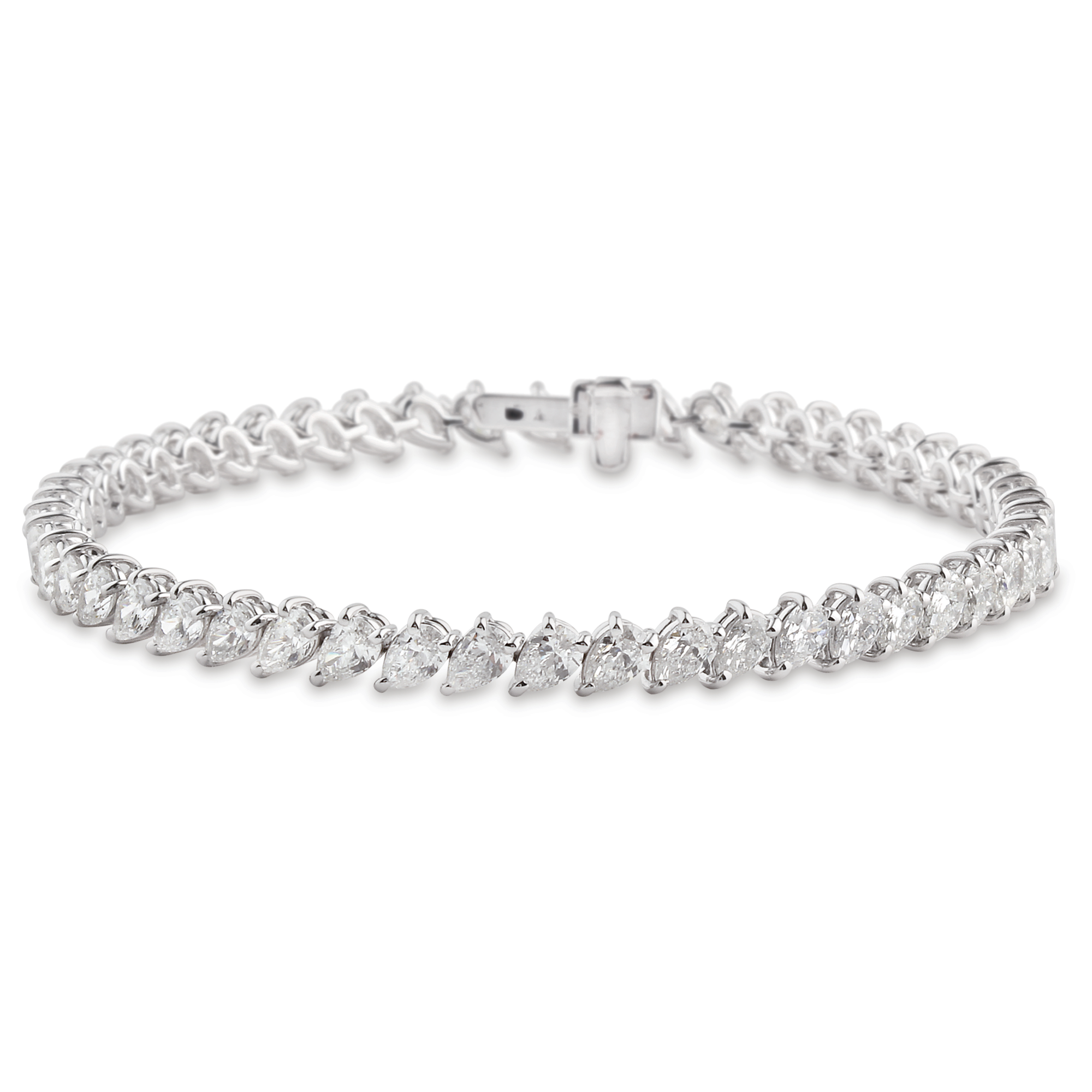 Tennis Bracelet, Pear, 0.13