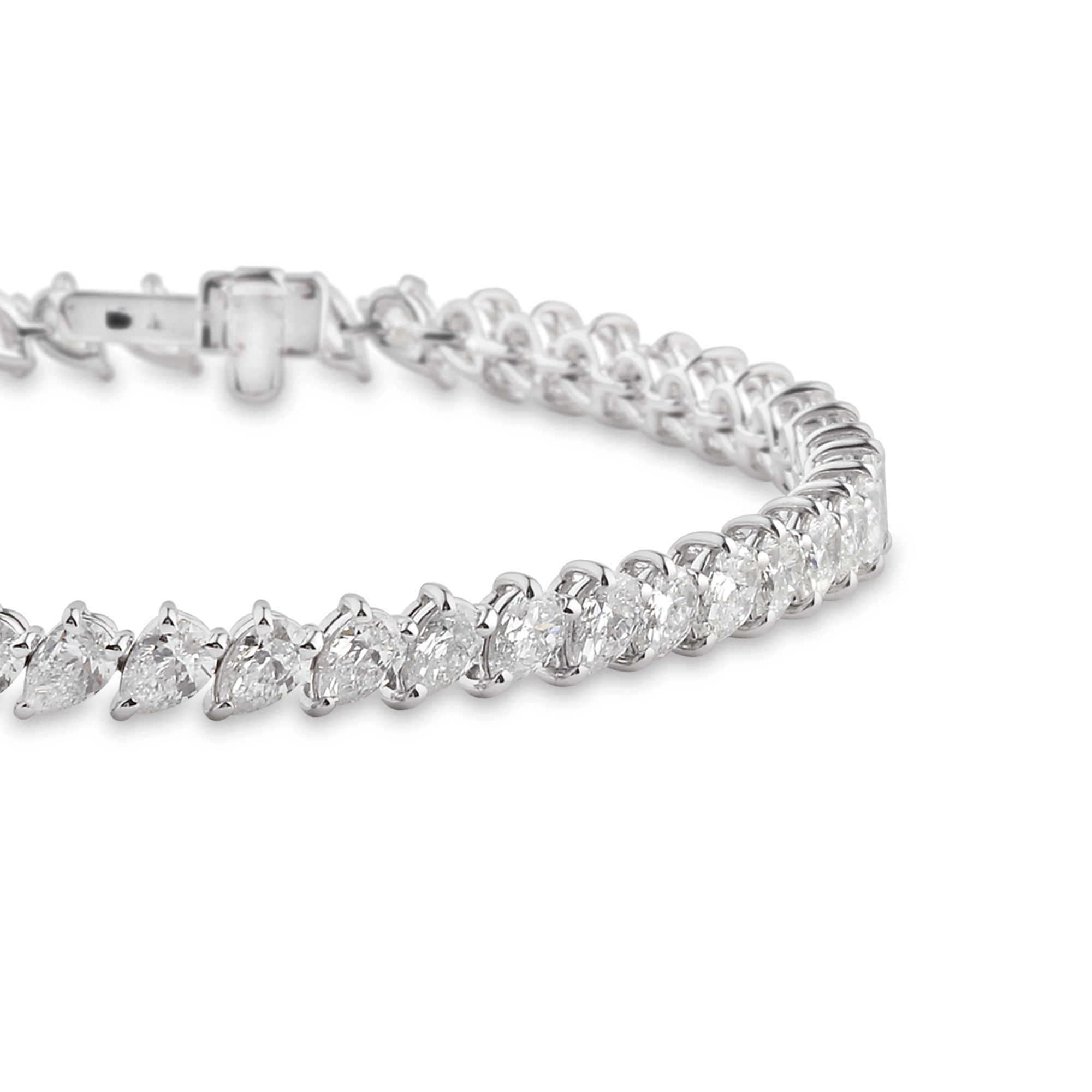 Tennis Bracelet, Pear, 0.13