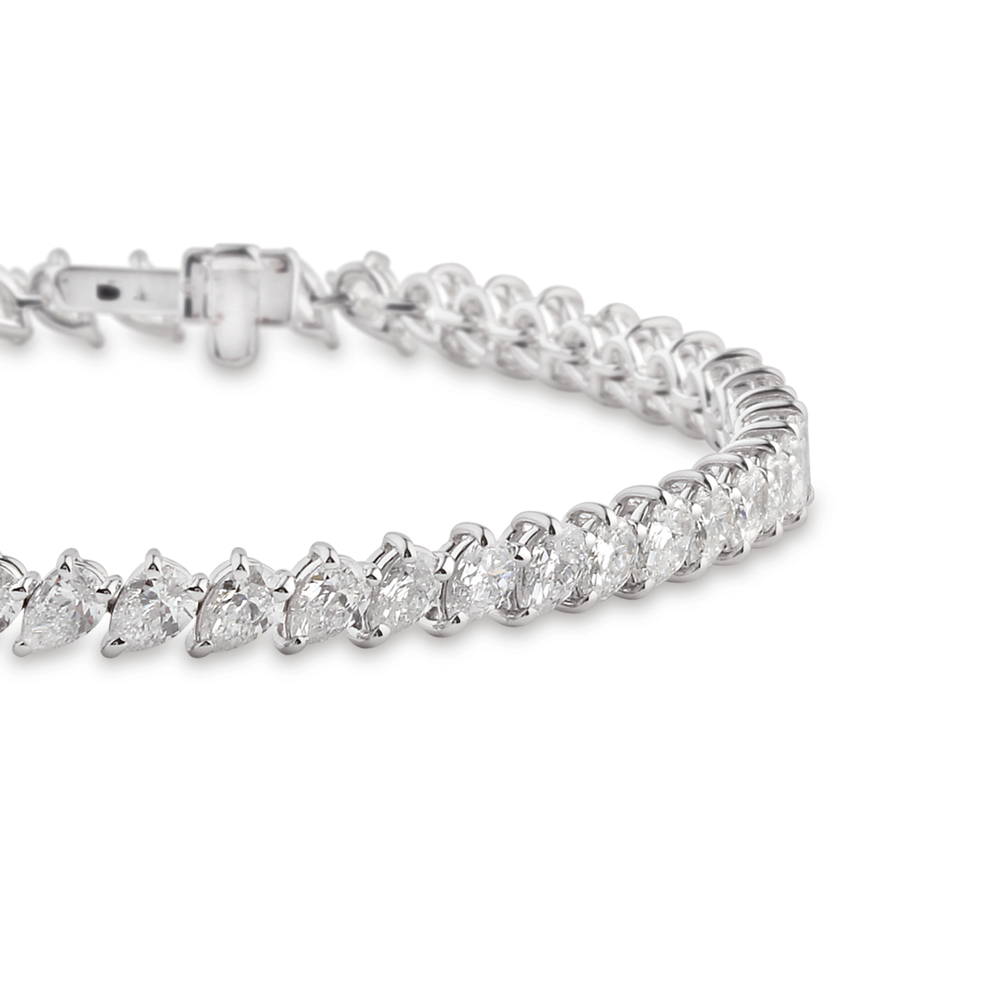 Tennis Bracelet, Pear, 0.13