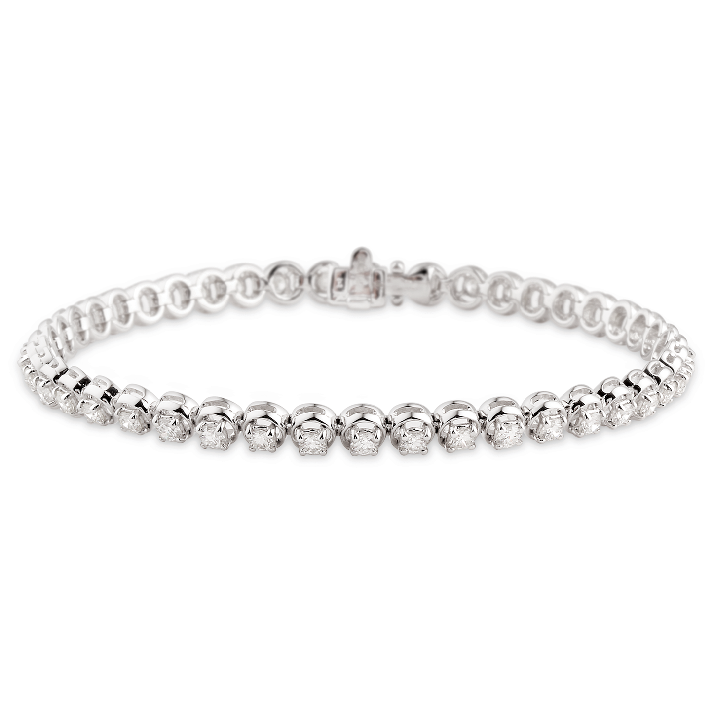 Tennis Bracelet, Mounted Round, 0.04