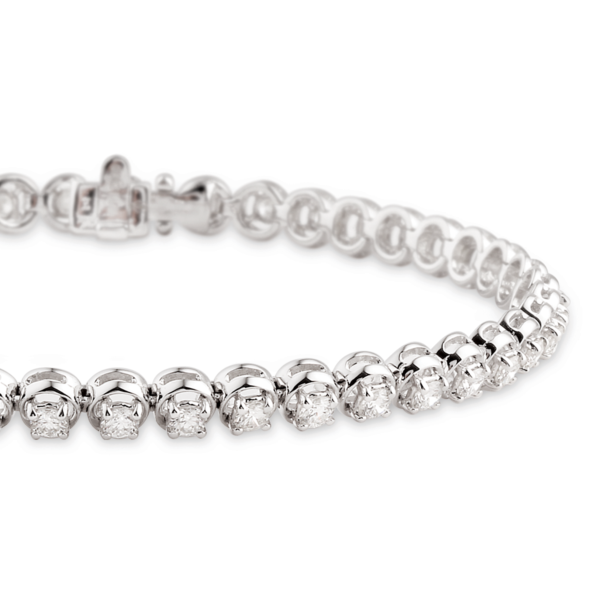 Tennis Bracelet, Mounted Round, 0.04