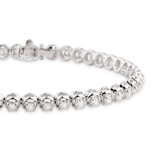 Tennis Bracelet, Mounted Round, 0.04