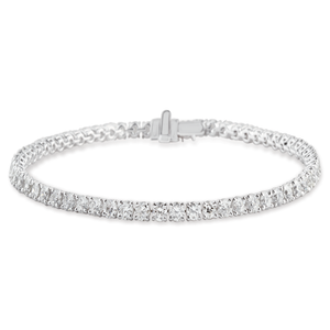 Bracelet tennis, taille brillant, 0,06 carat, en or blanc par George Hakim
