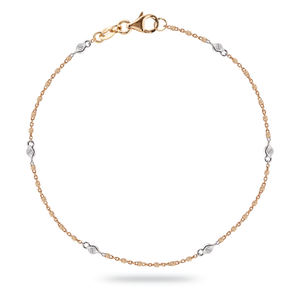 Bracelet chaîne, modèle classique, en or blanc et jaune par George Hakim