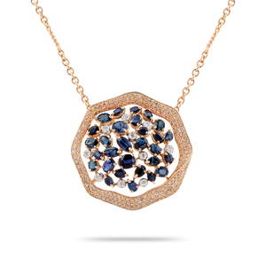 Pendentif Céleste Lunaire en or blanc et rose par George Hakim