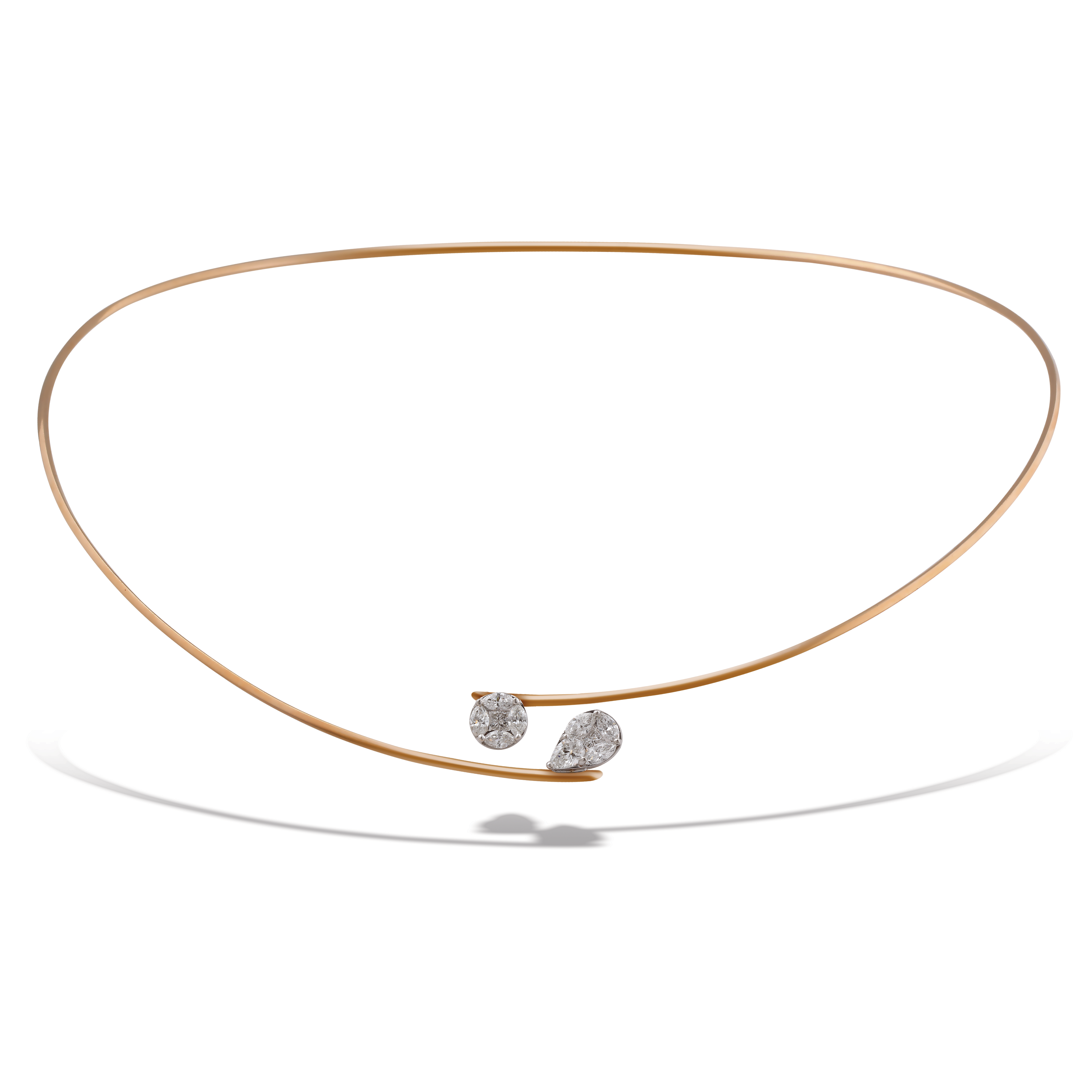 Echo Rond et Poire Necklace