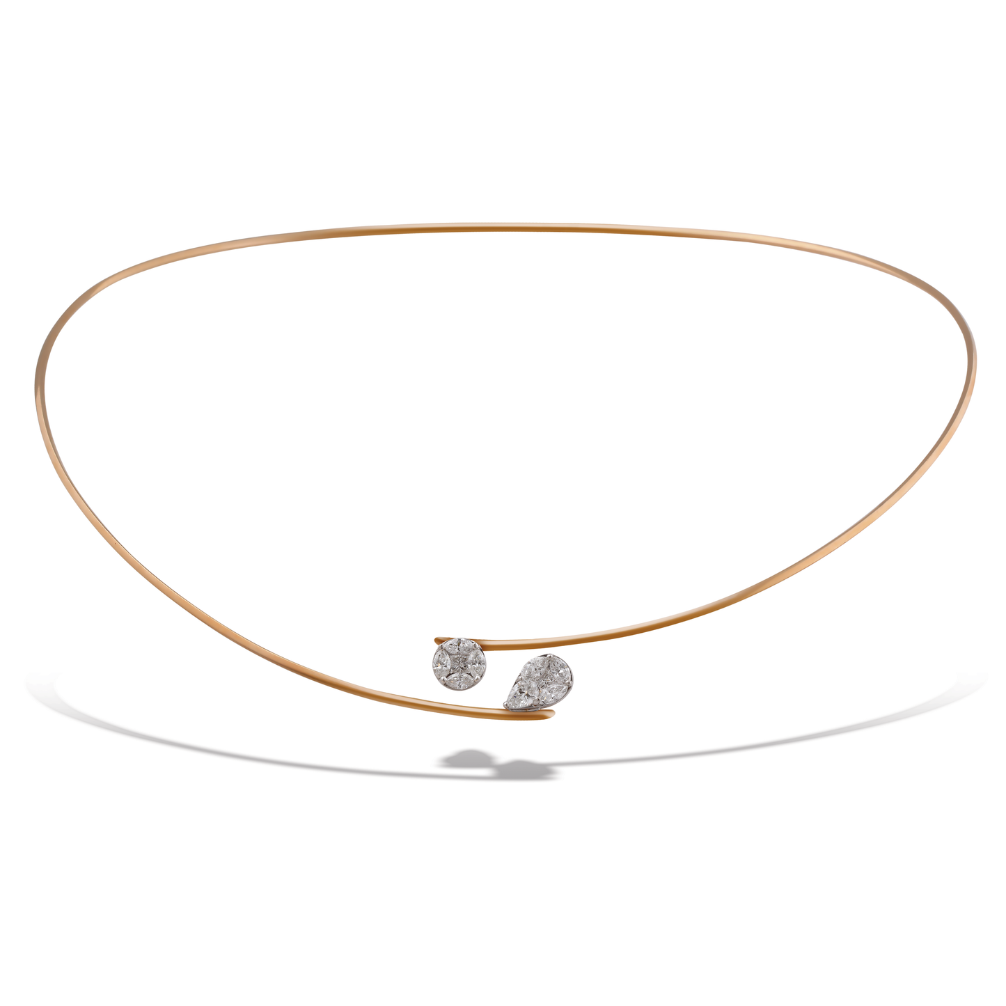 Echo Rond et Poire Necklace