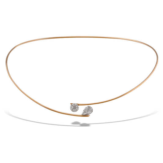 Echo Rond et Poire Necklace