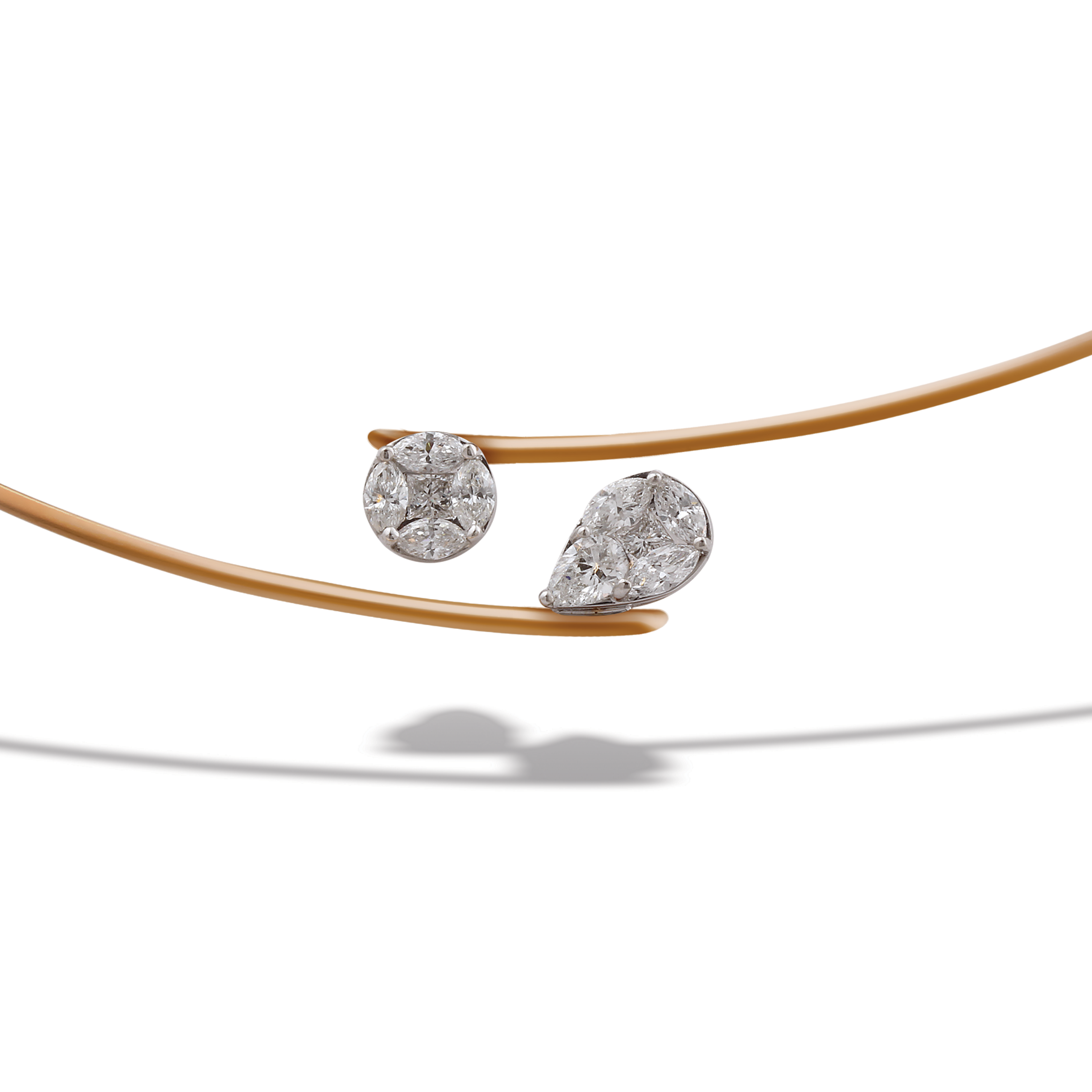 Echo Rond et Poire Necklace