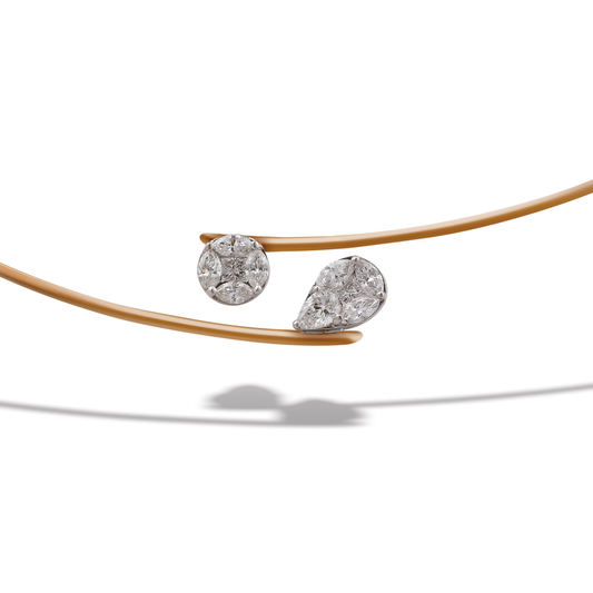 Echo Rond et Poire Necklace