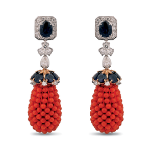 Boucles d’oreilles Gorgeous en or blanc et rose par George Hakim