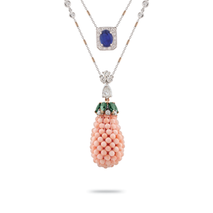Pendentif Gorgeous en or blanc et rose par George Hakim