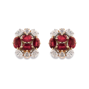 Boucles d’oreilles Mini Kai en or blanc et rose par George Hakim