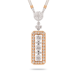 Pendentif La Tablette Blanche en or blanc et rose par George Hakim