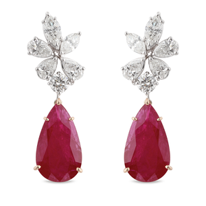 Boucles d’oreilles de haute joaillerie GH en or blanc et rose par George Hakim