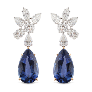 Boucles d’oreilles de haute joaillerie GH en or blanc et rose par George Hakim