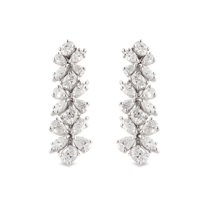 Boucles d’oreilles GH en or blanc par George Hakim