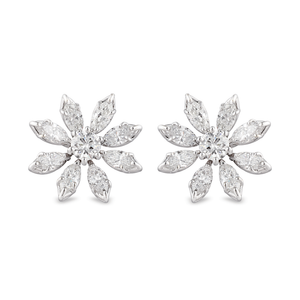 Boucles d’oreilles GH en or blanc par George Hakim