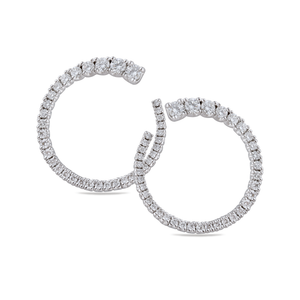 Boucles d’oreilles GH en or blanc par George Hakim