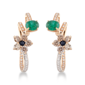 Boucles d’oreilles GH en or blanc et rose par George Hakim