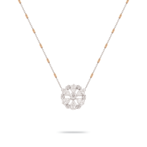 Pendentif GH en or blanc et rose par George Hakim