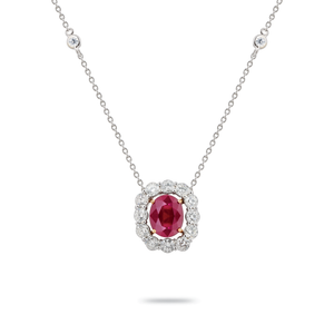 Pendentif GH en or blanc et rose par George Hakim