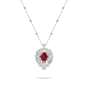 Pendentif GH en or blanc et rose par George Hakim