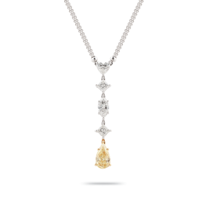 Pendentif de haute joaillerie GH en or blanc et rose par George Hakim